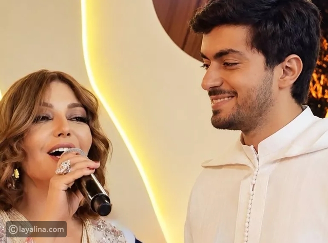أغنية خاصة: سميرة سعيد تغني وترقص مع ابنها في ليلة زفافه